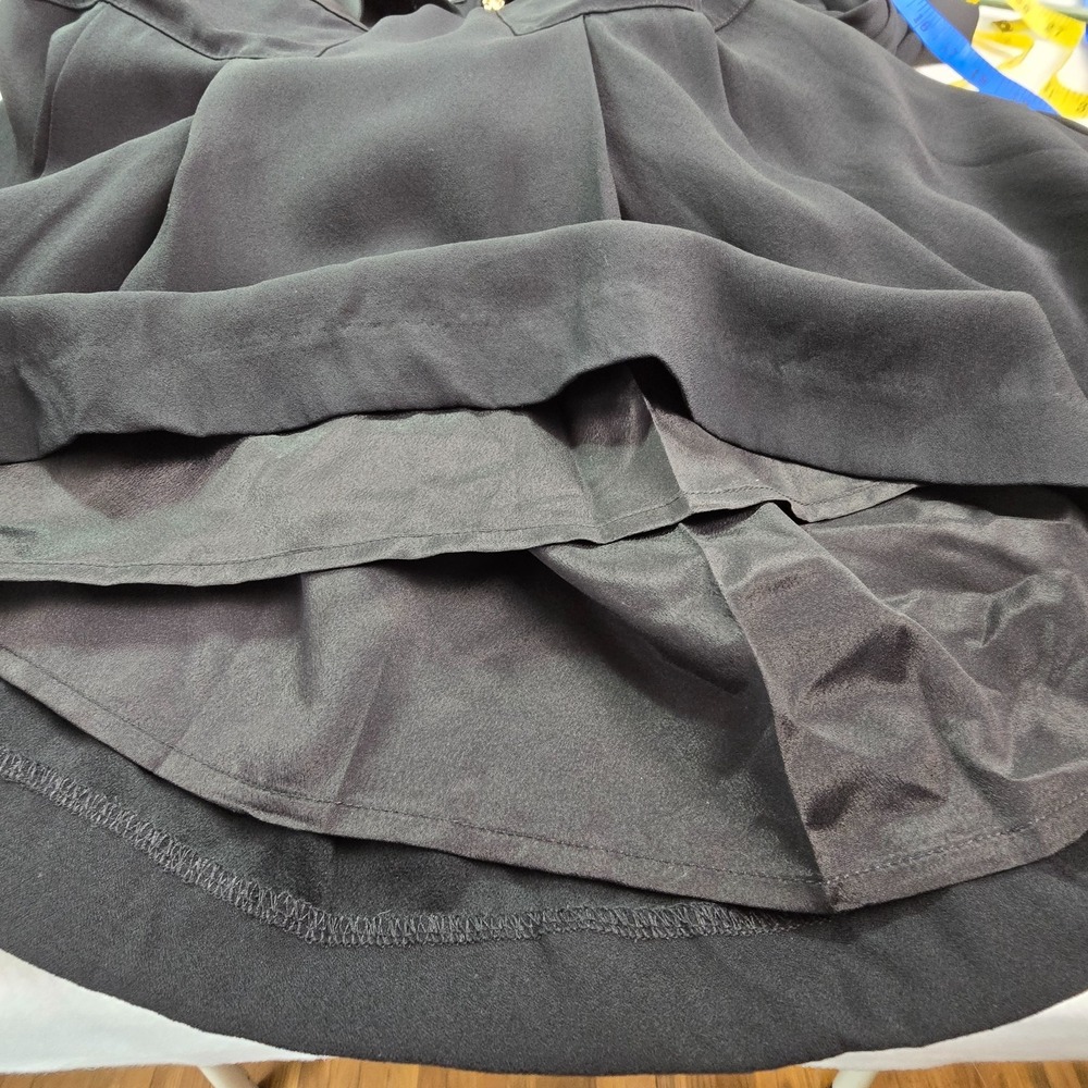 J Crew Dark Academia Dress Sz 0 Viscose‎ Satin Trim Goth Whimsigoth Schoolgirl - Picture 8 of 13
